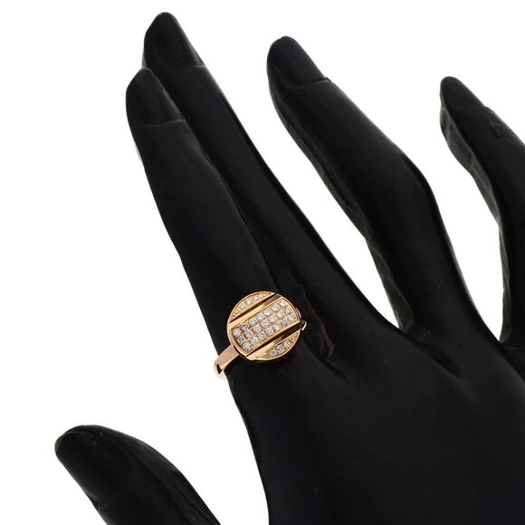 CHAUMET 18k Rose Gold Diamond Ring #49 - Picture 7 of 9